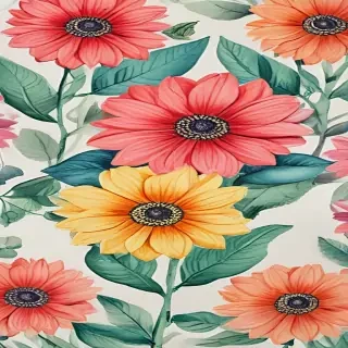flower drawings with color