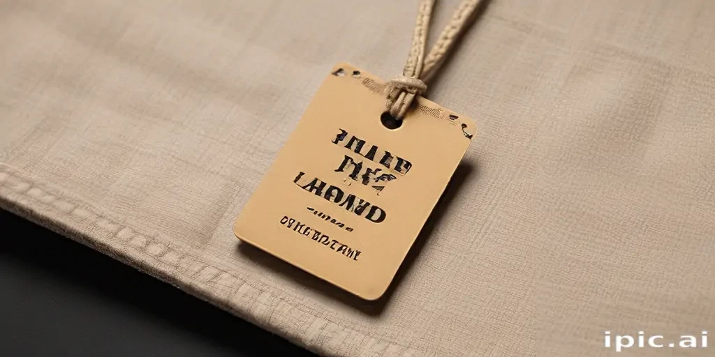 clothing tag mockup