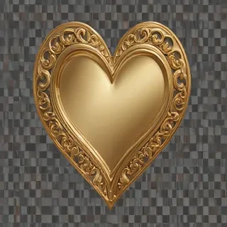gold heart png