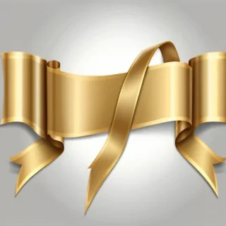 gold ribbon clipart