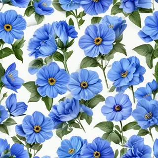 blue flowers transparent background