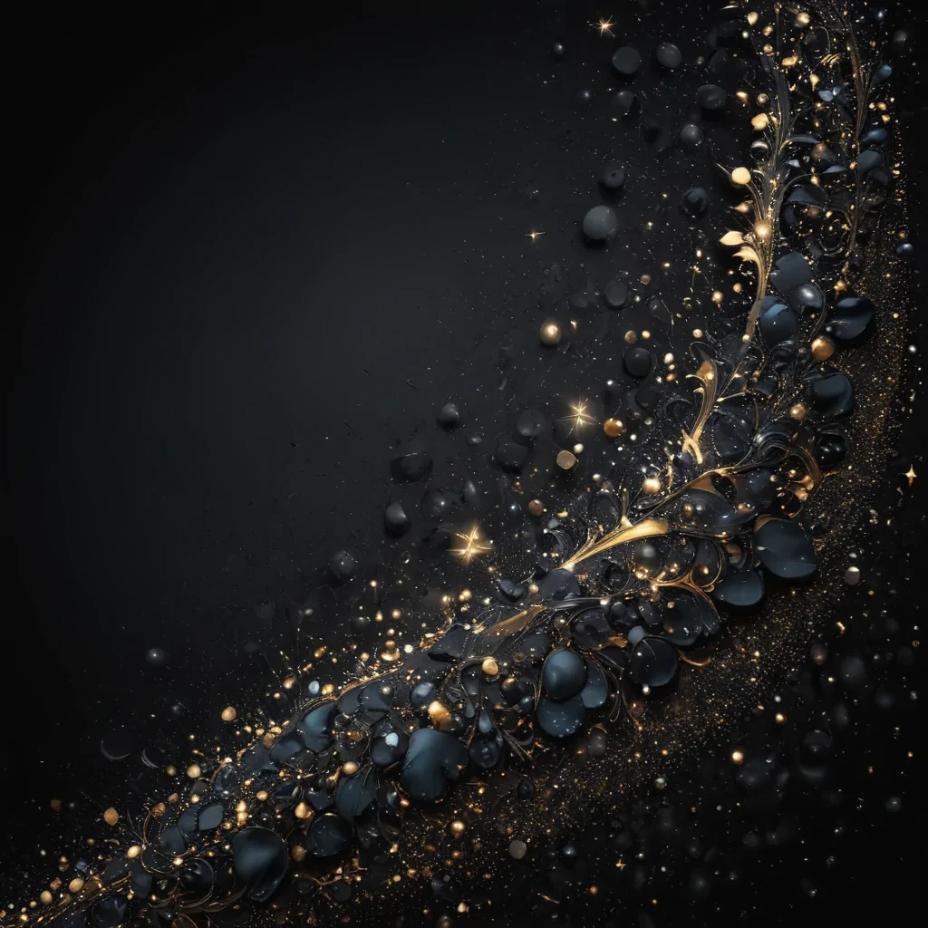 black background with glitter