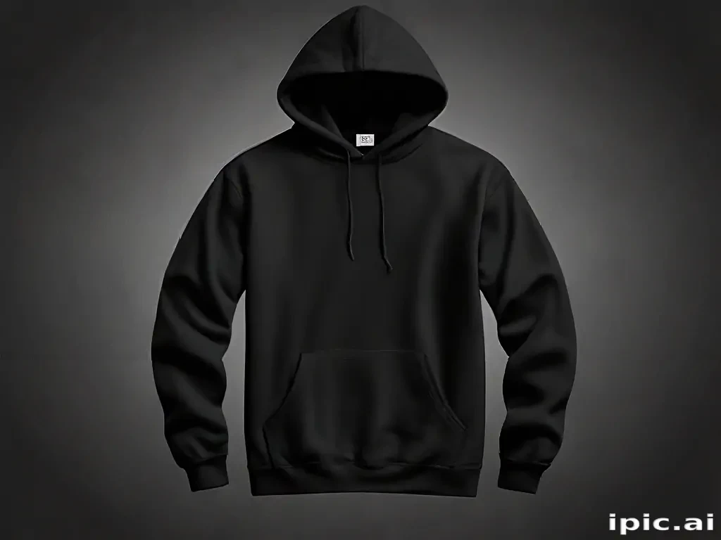 black hoodie mockup