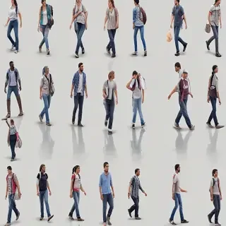 people walking png