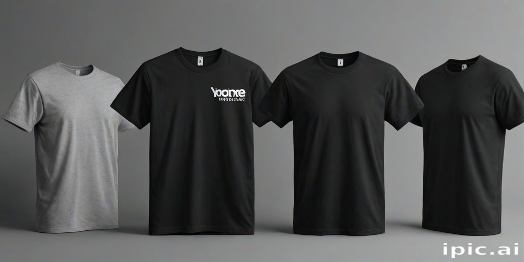 black t-shirt mockup