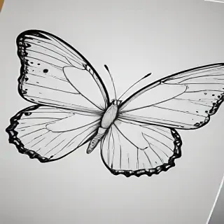 butterfly drawing outline