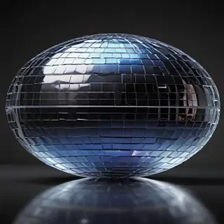 transparent disco ball