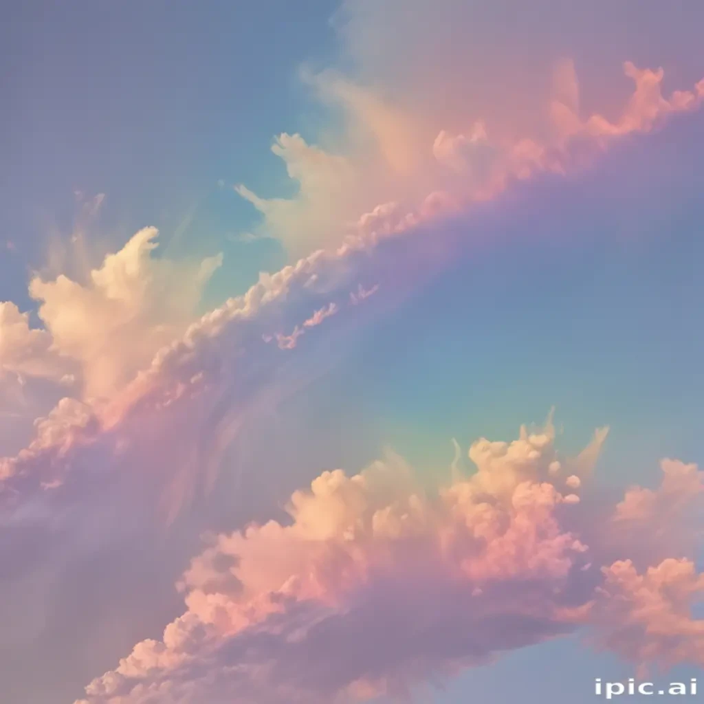 pastel coloured rainbow
