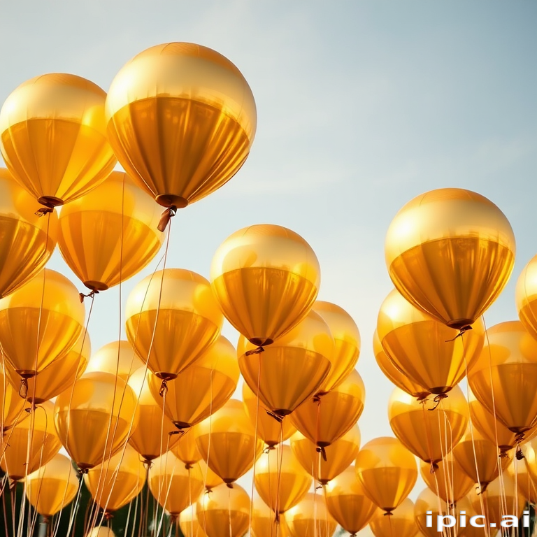 golden balloons