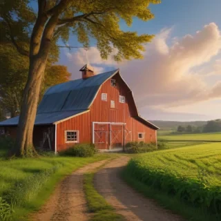 background of a farm