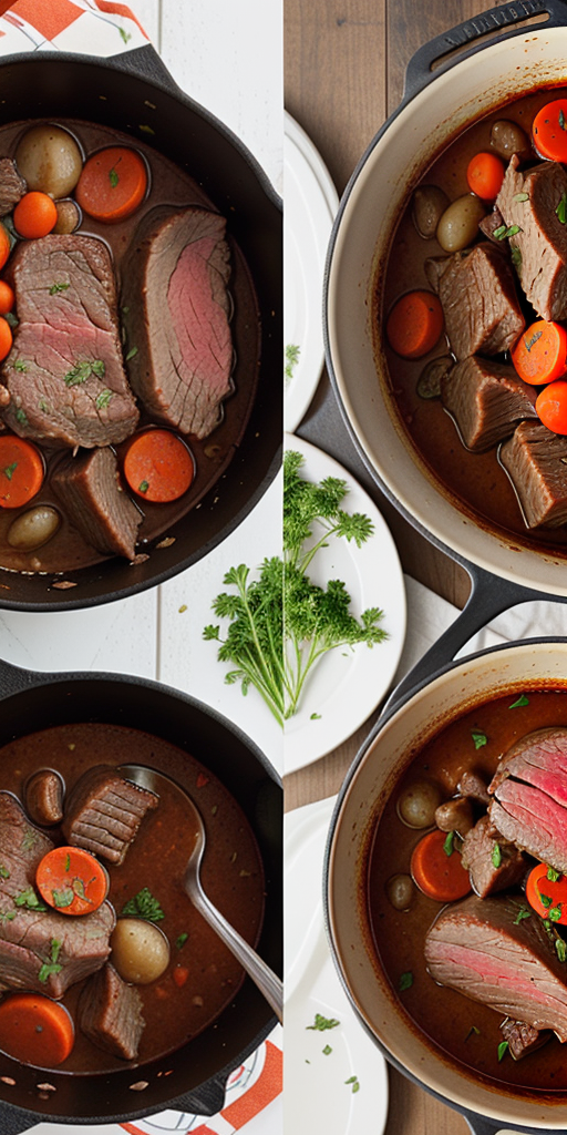 difference between pot roast and beef stew