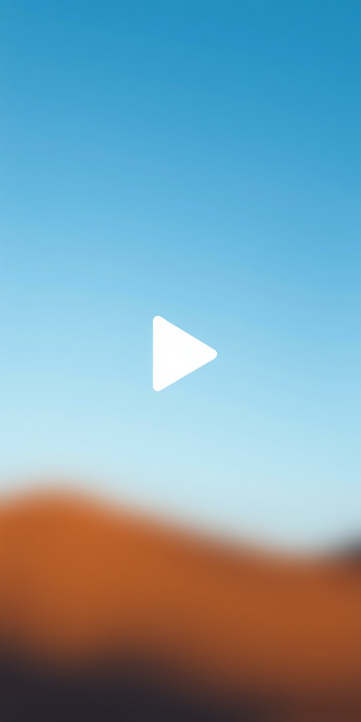 Create a high-resolution logo design featuring a play button symbol in a modern style with a blue color palette, using a 50mm lens at f/1.8, aperture priority mode, and soft lighting to enhance depth and clarity.
