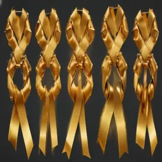 gold ribbon clipart