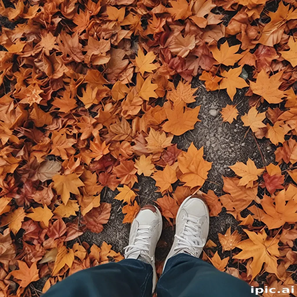 fall leaves aesthetic