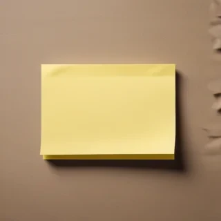 sticky note with transparent background