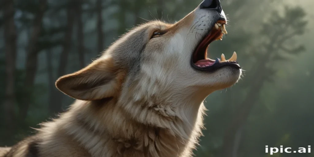 wolf howling png