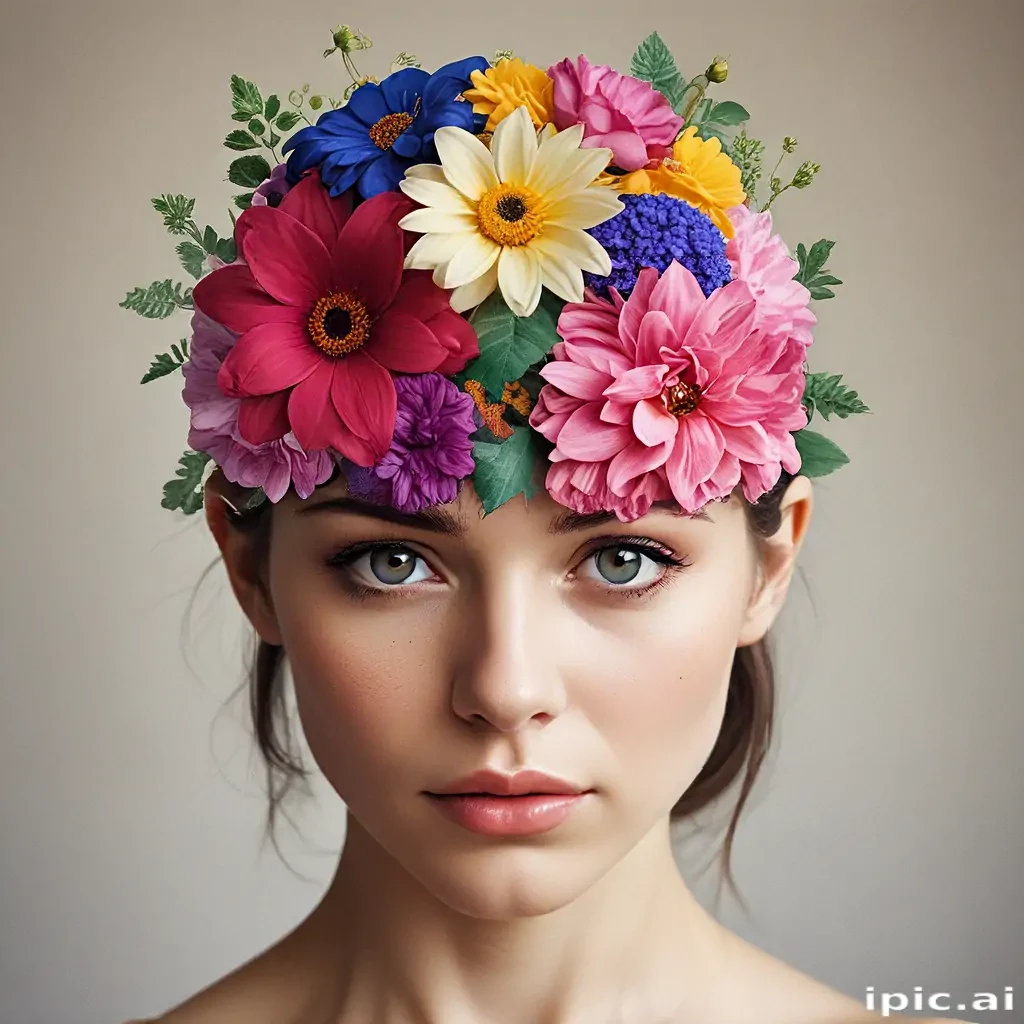 half brain half flowers