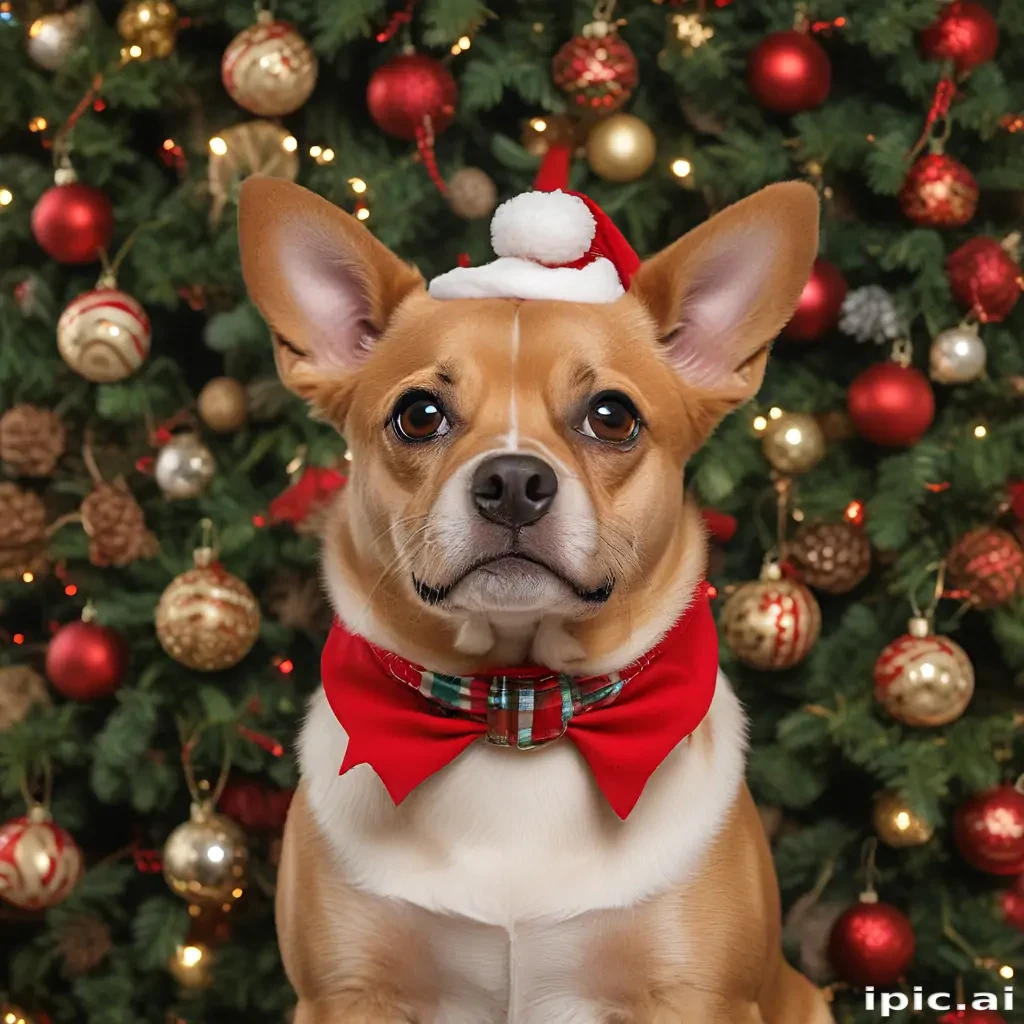 dog christmas background