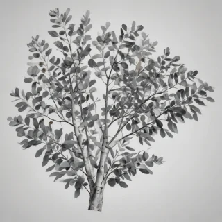 eucalyptus clipart black and white
