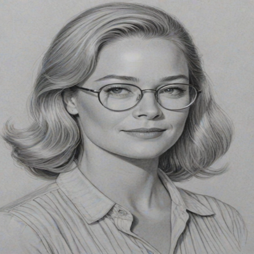 Delightful Cybill Shepherd, pencil sketch, portrait of Lovely woman 1921s in glasses, hair style beatnik, outline, clear lines, fine lines, 8k