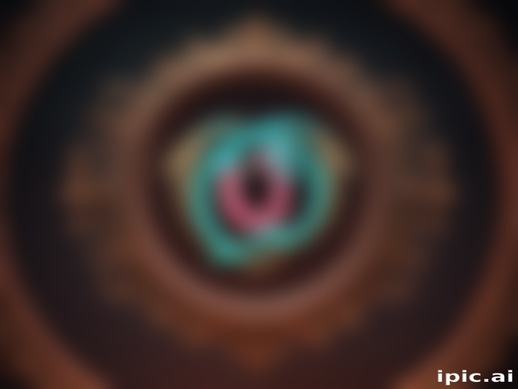 Eye Colors Design Abstract and Colorful Eye Design Surrounded by Ornate Decorative Patterns