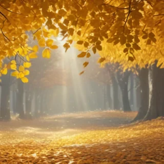 golden leaves background