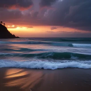 dark beach wallpaper