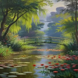 monet painting wallpaper