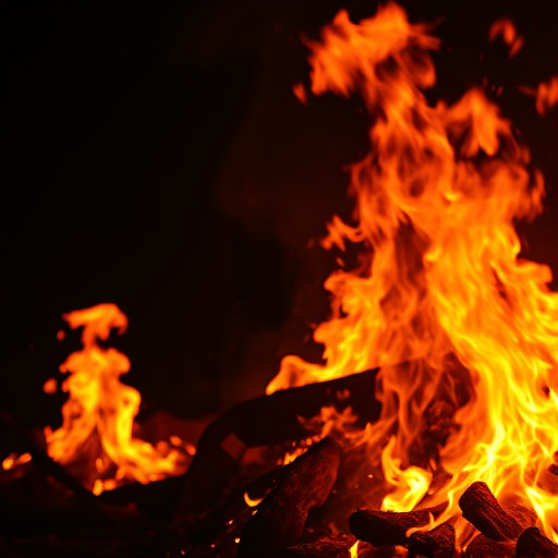 background with fire