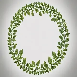 circle with leaves