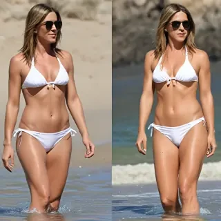 jennifer aniston white bikini