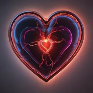 neon heart png