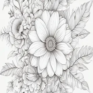 flower line art