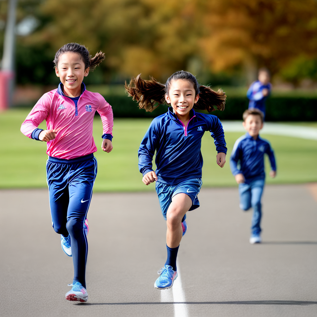 Student Runing elementary student running in high heeled stilettos
