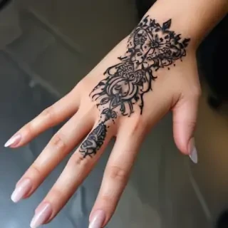 cute hand tattoos for black females