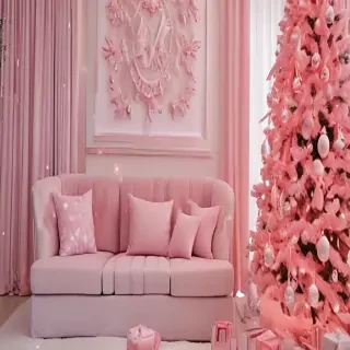 pink christmas aesthetic