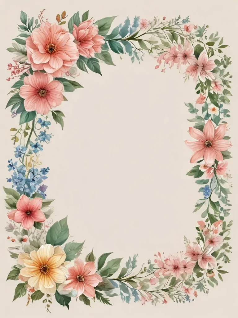 free flower border clipart