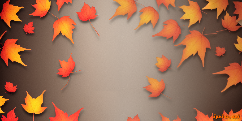 Autumn Leaves Falling Gracefully Against a Soft Gradient Background