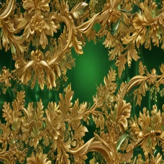 gold and green background