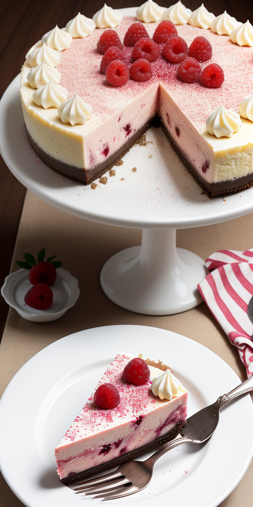 white chocolate raspberry truffle cheesecake