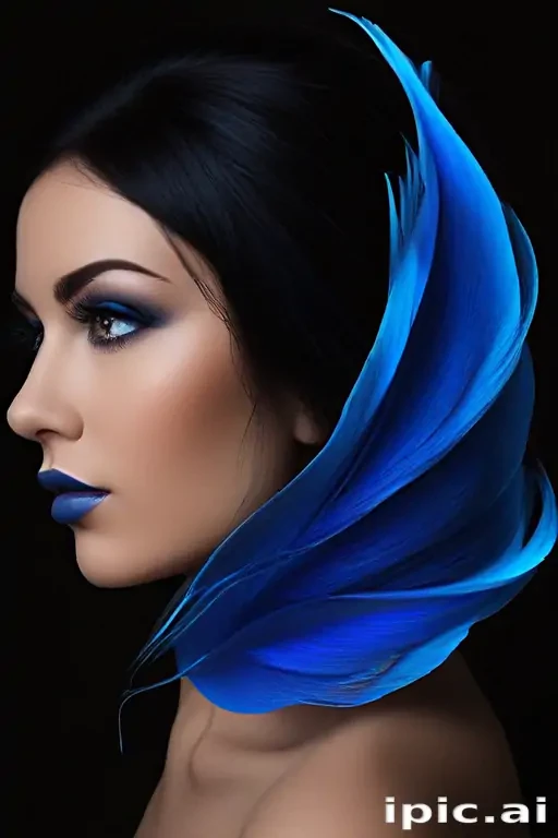 black background with blue