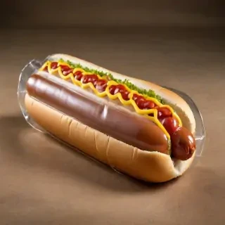 transparent hot dog