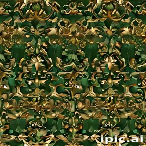 gold and green background