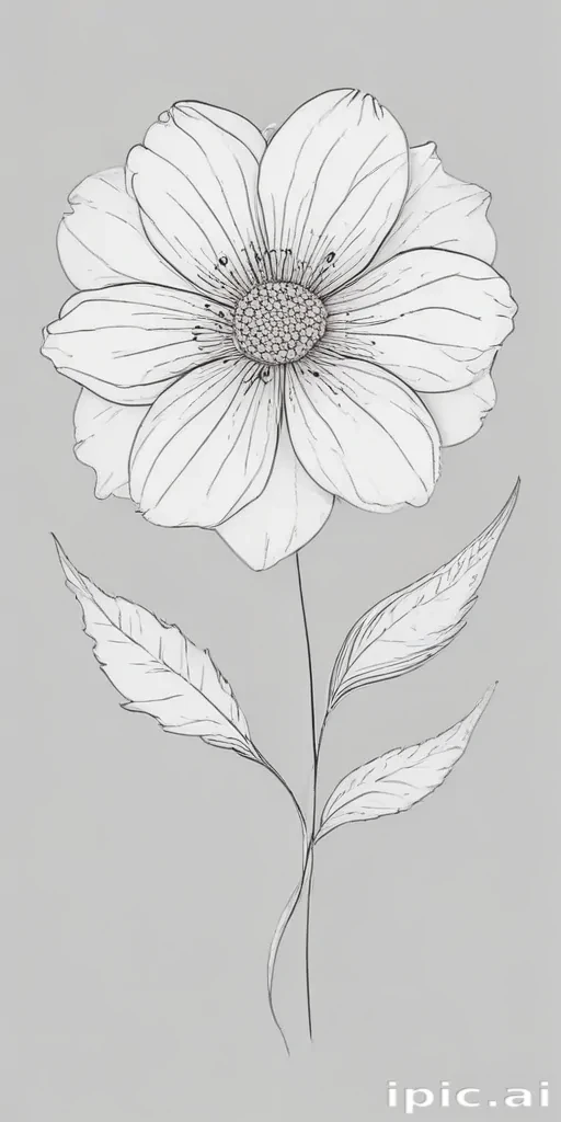 floral line art