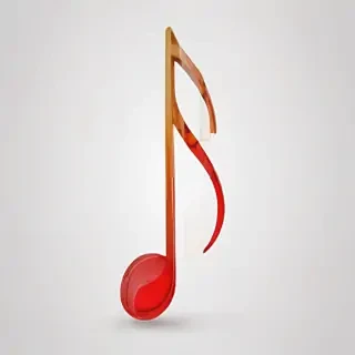transparent music note