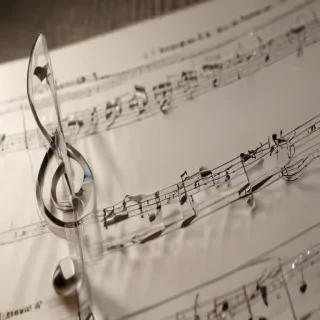 transparent music note