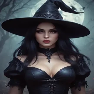 beautiful dark witch fantasy art