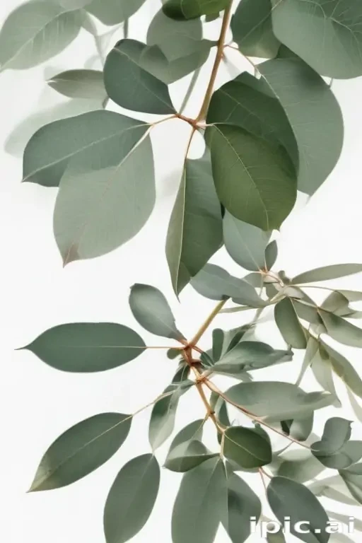 eucalyptus clipart black and white
