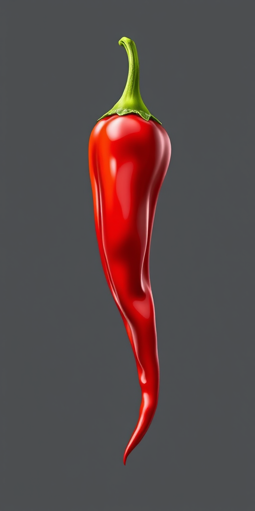 red chili pepper illustration, sharp focus, f/5.6 aperture, 1/100 sec shutter speed, 50mm lens, natural lighting, high resolution, vector art style