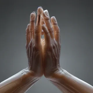 transparent prayer hands